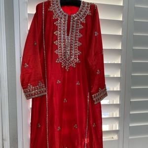 RED ❤️indian tunic midi